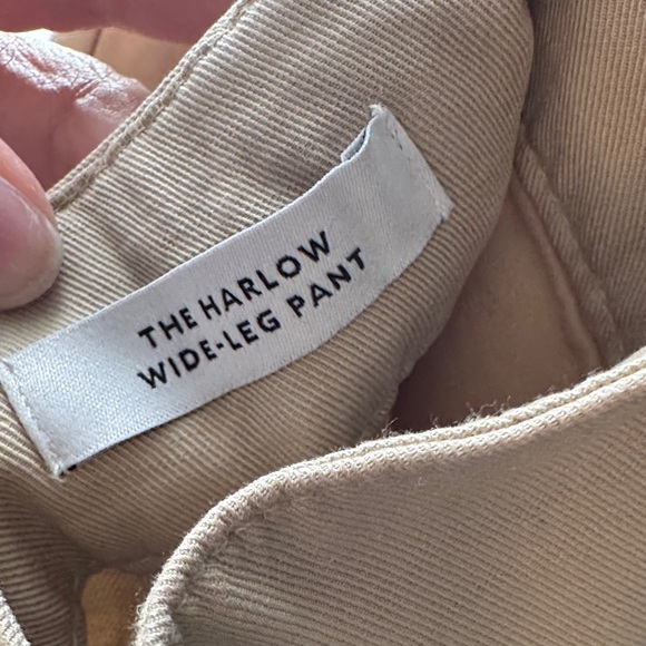 Madewell THE HARLOW WIDE LEG Khaki Pleated Pants - Picture 3 of 6
